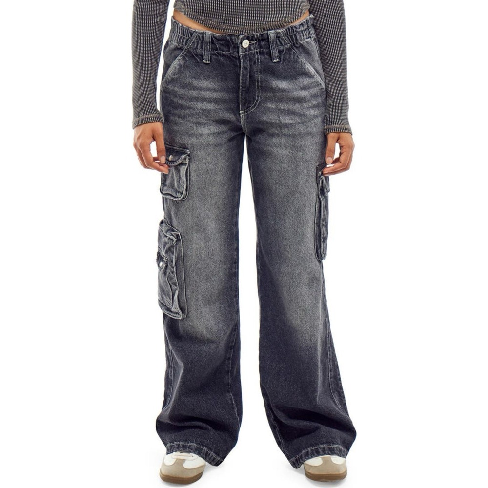 BDG Urban Outfitters Y2K Cargo Low Rise Baggy Jeans Women's Small Streetwear